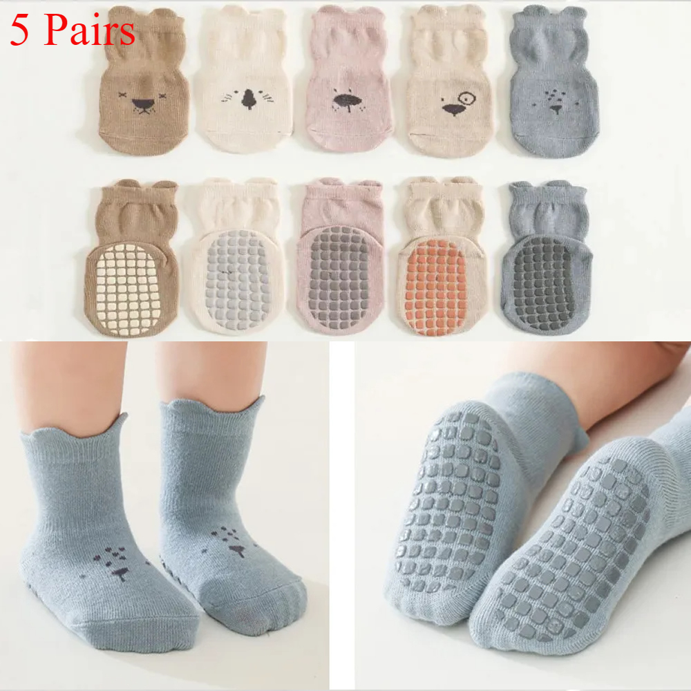Anti Blister Sock - 3/5 Pairs Baby Adorable Animals Pattern