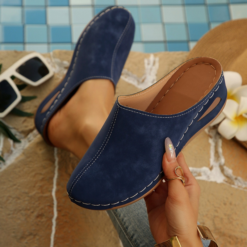 Women's Casual Wedge Mules Com - Insole Arch Support บทวิจารณ์และราคา