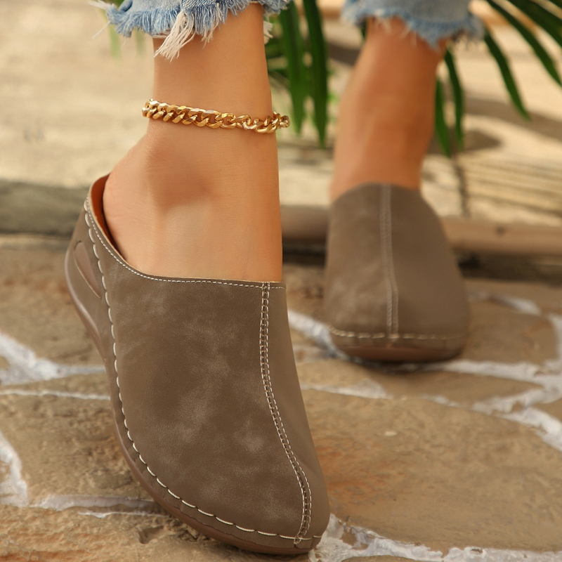 Women's Casual Wedge Mules Com - Insole Arch Support บทวิจารณ์และราคา