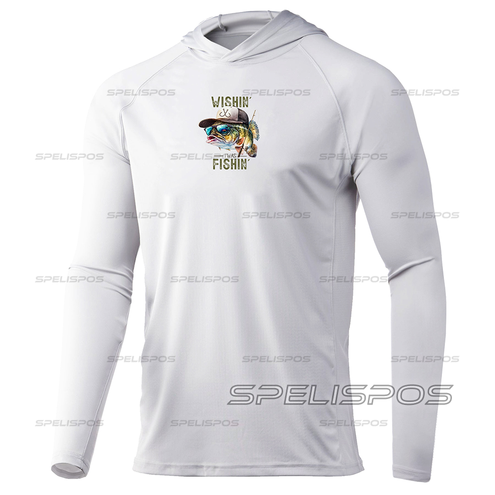 Fishing Hood White Long Sleeve - Running Gear Long Sleeve บทวิจารณ์และราคา