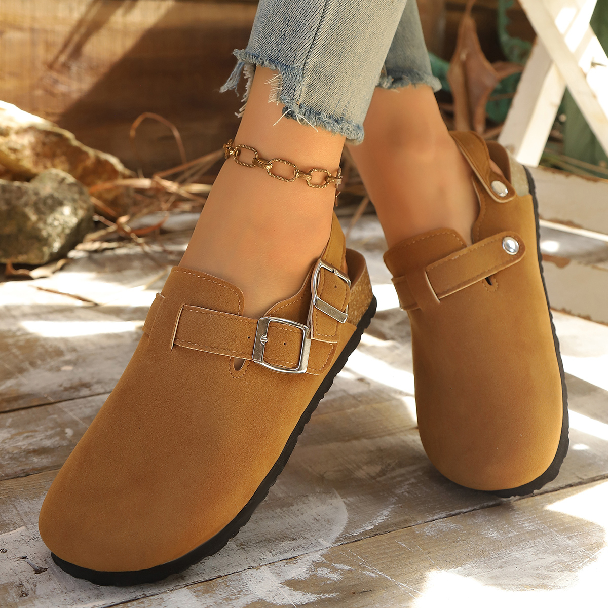 Litfun Suede Women's Clogs wit - Insole Arch Support บทวิจารณ์และราคา