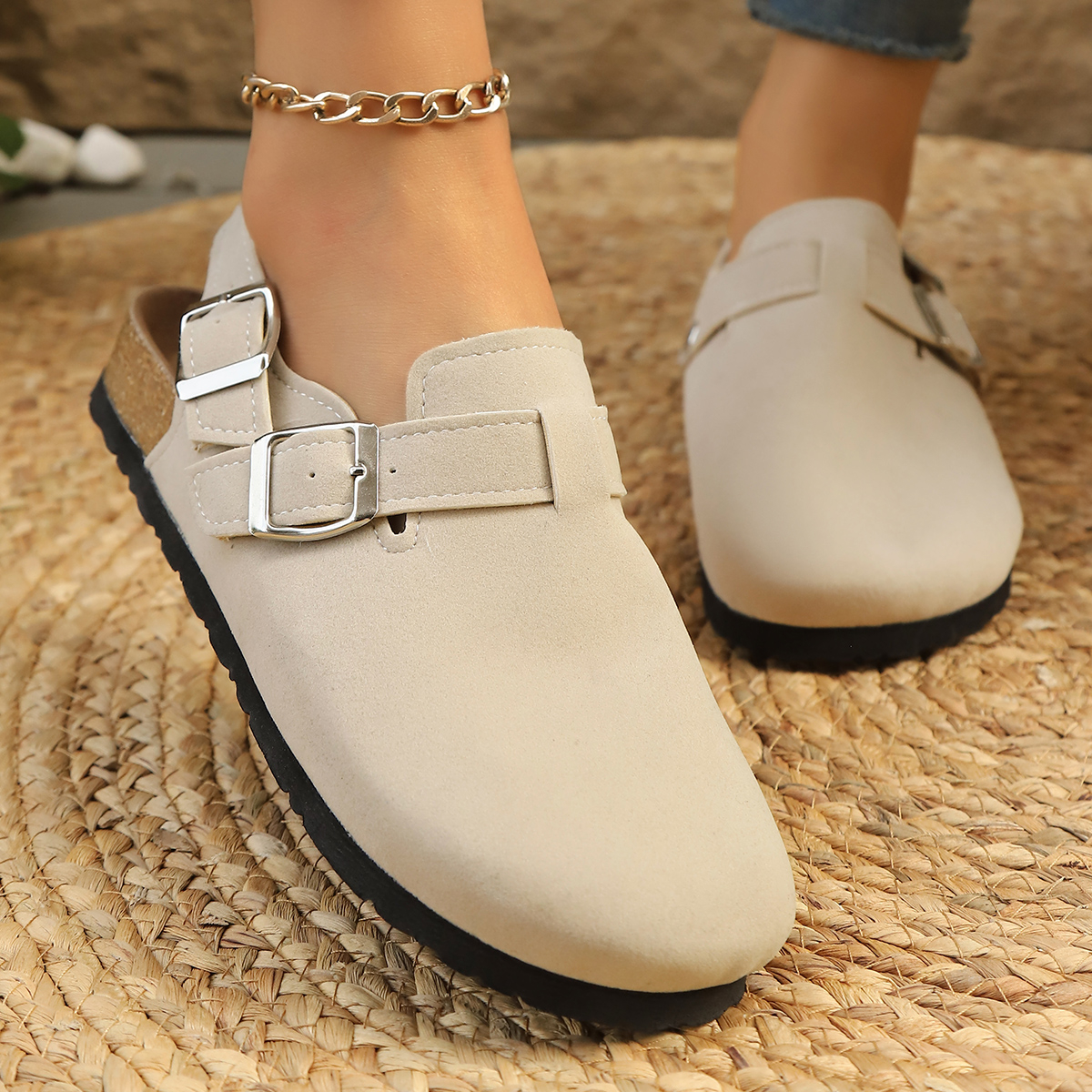Litfun Suede Women's Clogs wit - Insole Arch Support บทวิจารณ์และราคา