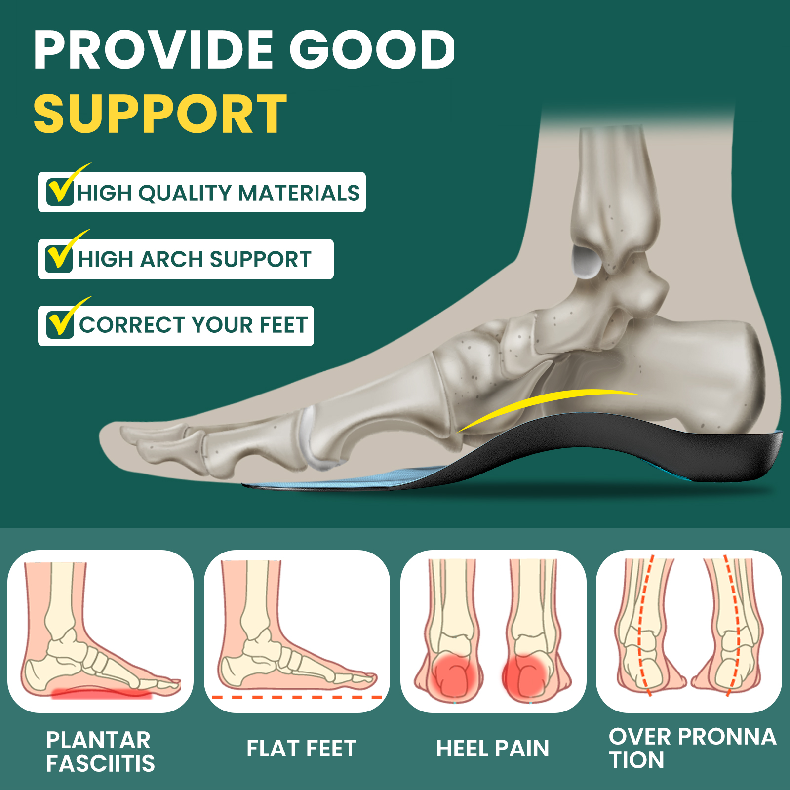 2pcs Female Arch Support Pad O - Insole Arch Support บทวิจารณ์และราคา