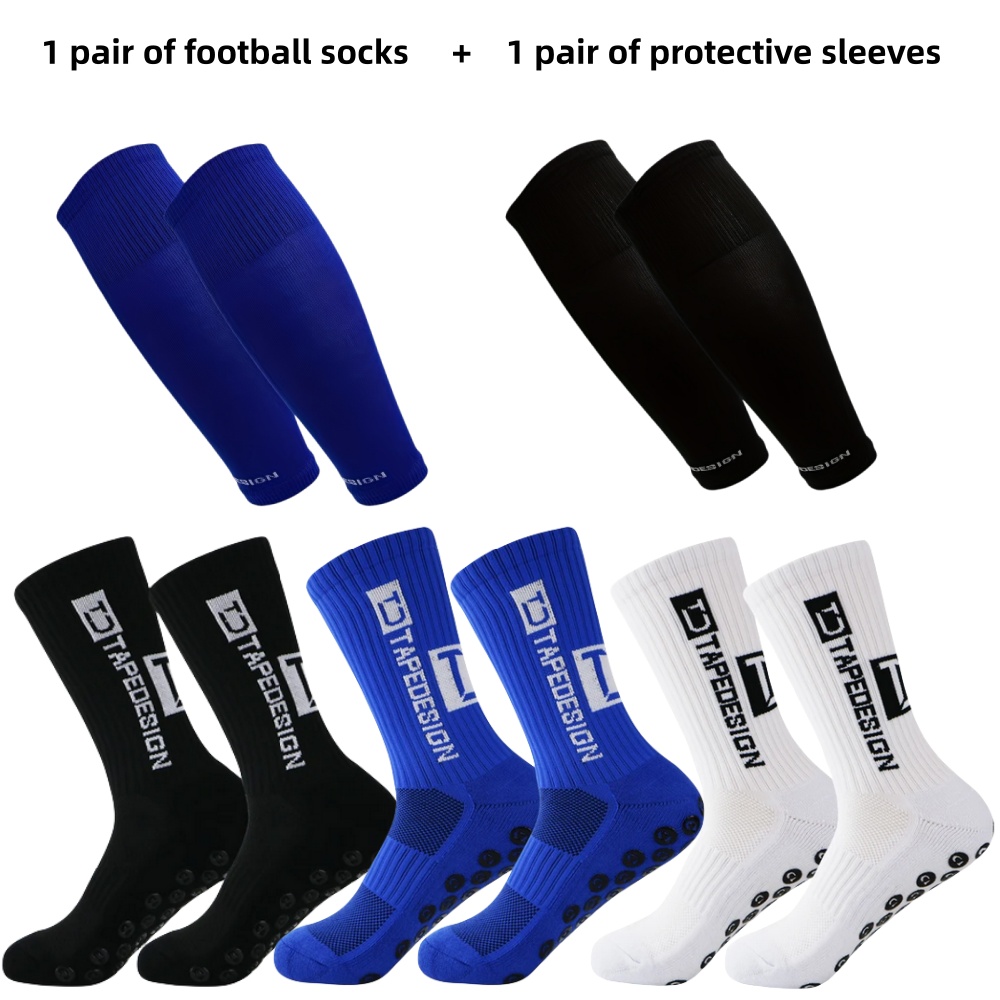 1 pair of football socks+1 pai - Anti Blister Sock บทวิจารณ์และราคา