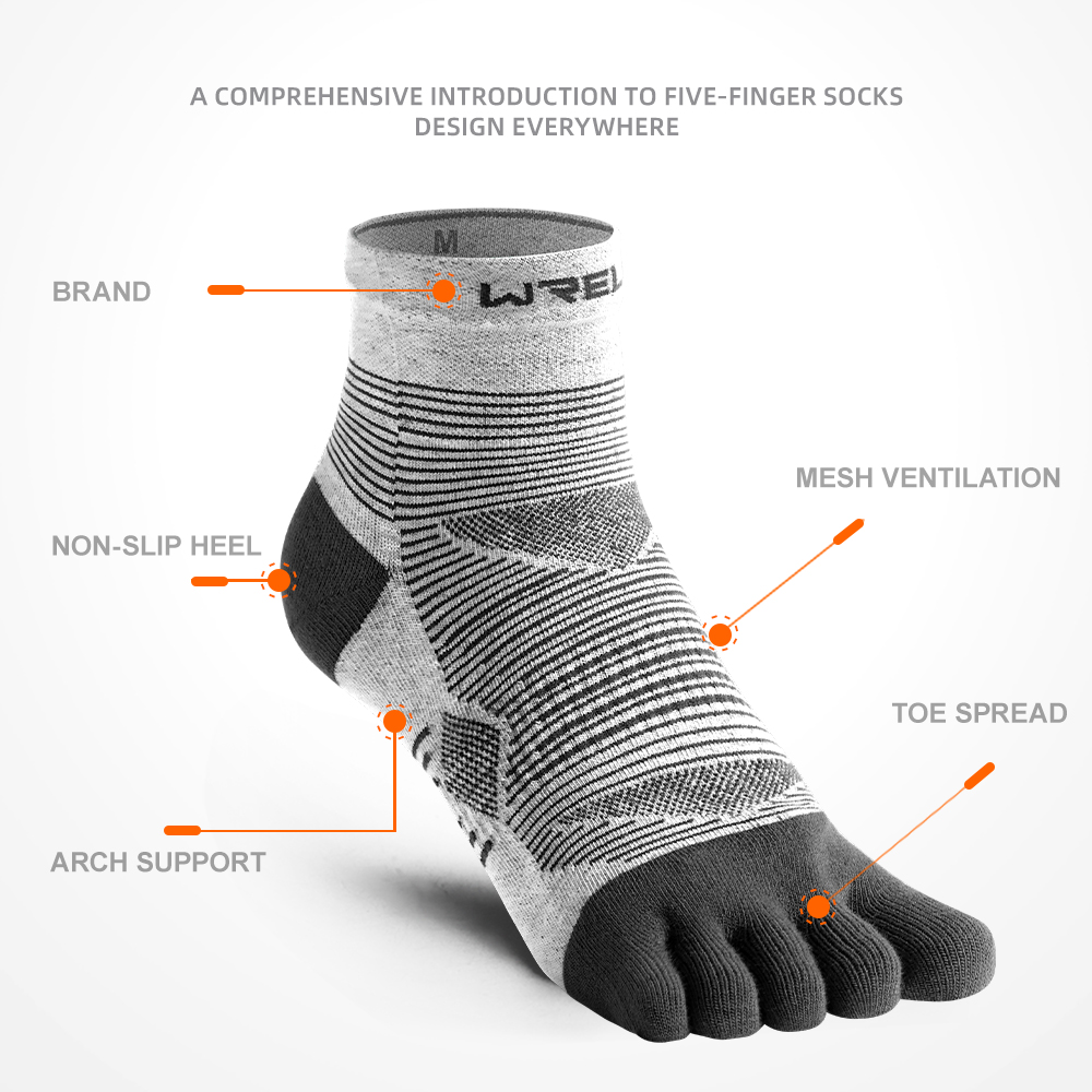 WRELS 1/3pairs Toe Socks COOLM - Anti Blister Sock บทวิจารณ์และราคา