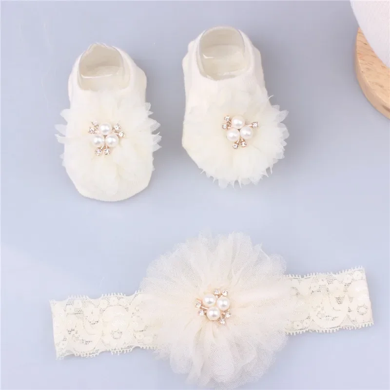 Lovely Pearl Bows Baby Headban - Anti Blister Sock บทวิจารณ์และราคา