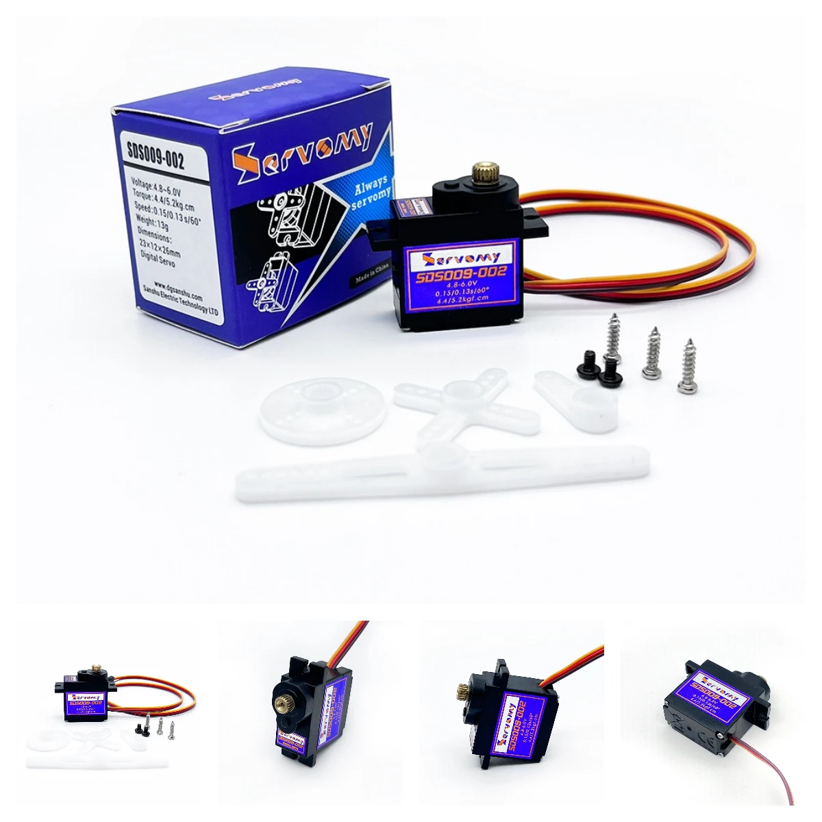 4pcs Servomy SDS009-02 9g Serv - Running Gear Vehicle บทวิจารณ์และราคา