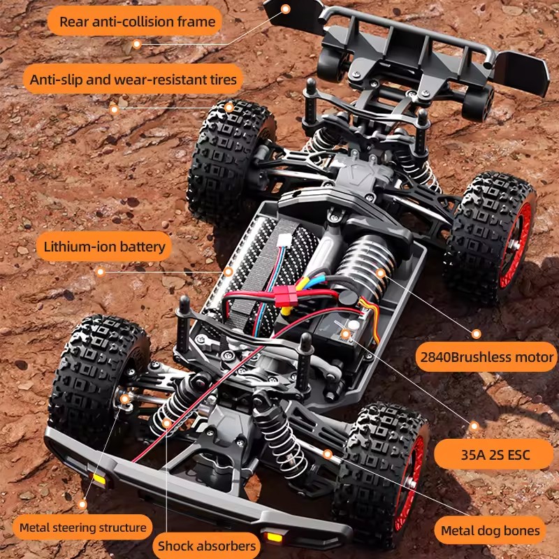 80KM/H Brushless RC Racing Car - Running Gear Vehicle บทวิจารณ์และราคา