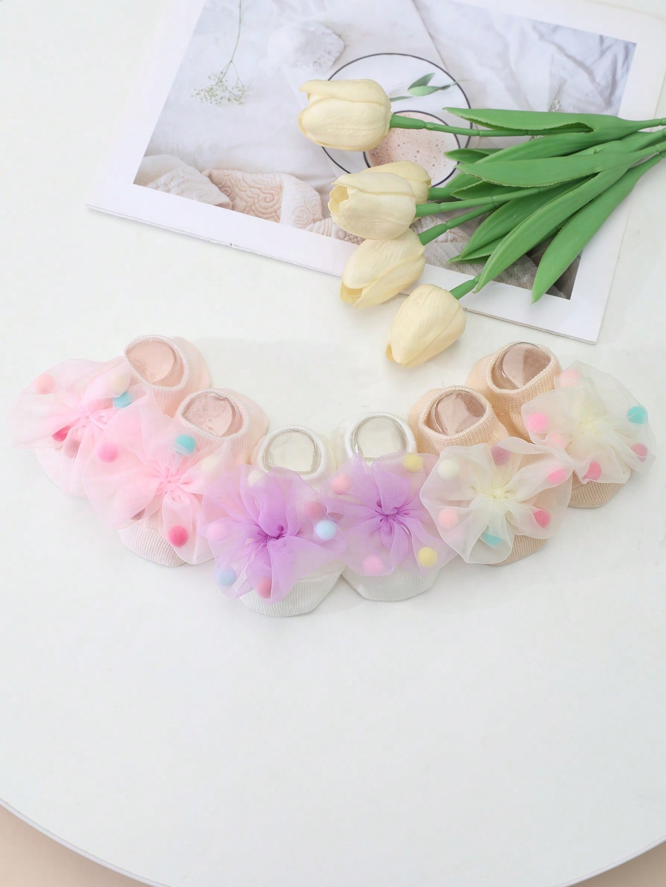 3 Pairs of Baby Girls' Cotton  - Anti Blister Sock บทวิจารณ์และราคา
