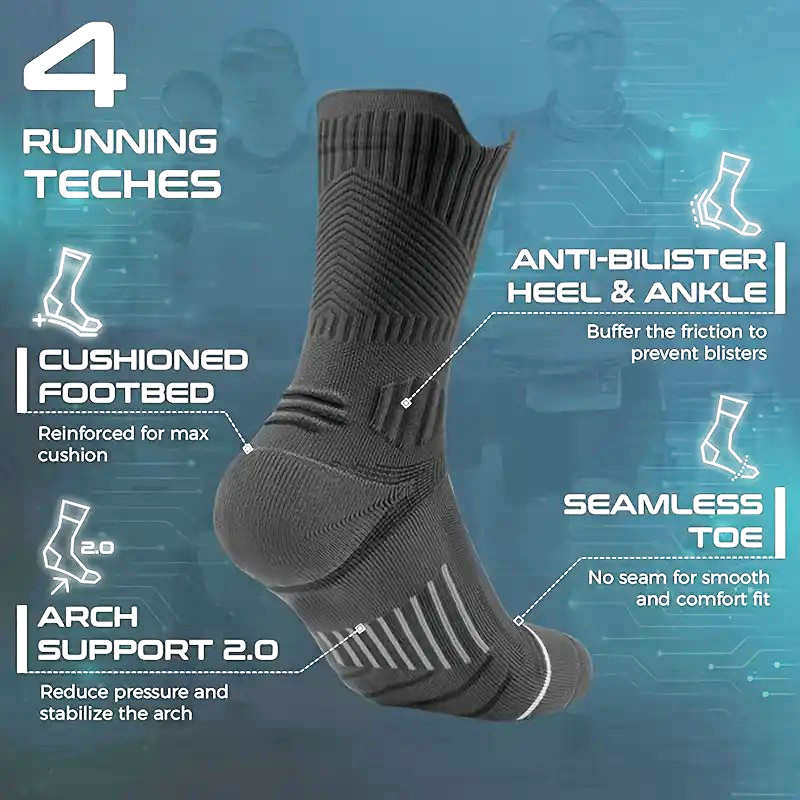 1/5 Pair Men Towel Bottom Bask - Anti Blister Sock บทวิจารณ์และราคา