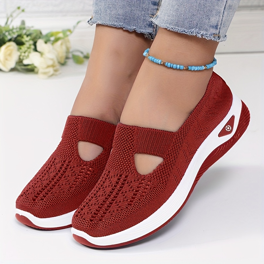 Womens Spring Summer Knit Slip - Insole Arch Support บทวิจารณ์และราคา